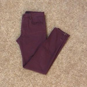 Plum colored jeans from Francesca’s